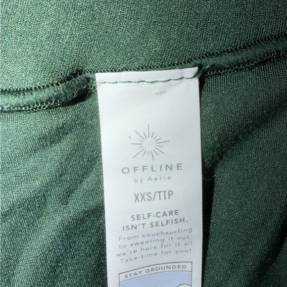 Aerie Offline Real Me Green Smocked 3” High Rise Shortie - Picture 6 of 6